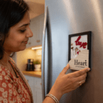 Heart of the Family – Personalized Wooden Photo Fridge Magnet - Image 3
