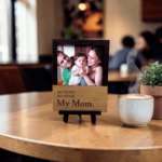 My Heart. My Home. My Mom. – Personalized Wooden Photo Fridge Magnet - Image 2