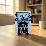 Best Dad Ever Mustache Photo Frame