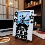 Best Dad Ever Mustache Photo Frame - Image 4