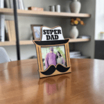 Super Dad Personalized Wooden Photo Magnet Frame - Image 7