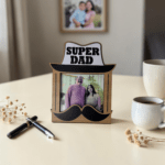 Super Dad Personalized Wooden Photo Magnet Frame - Image 4