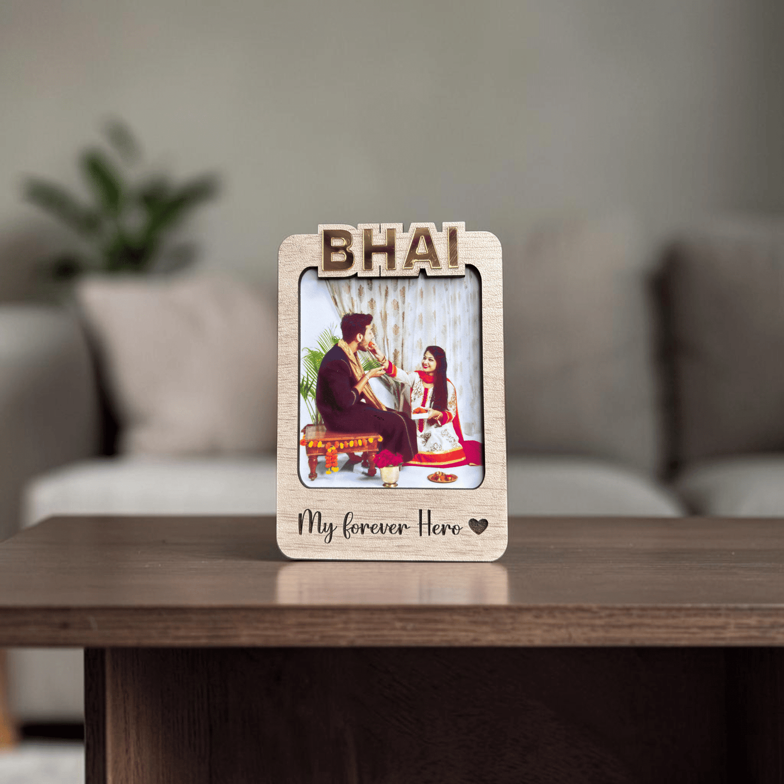 IMG_3549 (15) Personalized Bhai Photo Fridge Magnet - Image 1